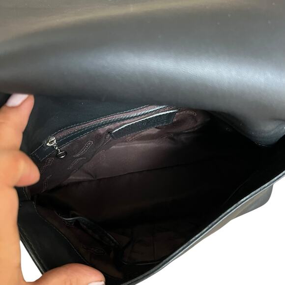 Coach Vintage Black Leather Legacy Studio Flap Shoulder Bag NWOT - Picture 6 of 16